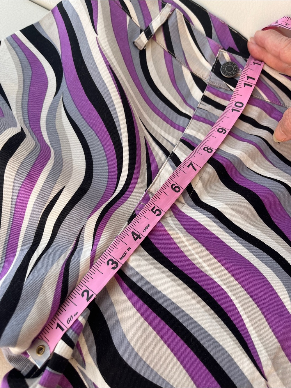 Motel Rocks Purple Wave Drawstring Boot-Cut Pants - Picture 4 of 9